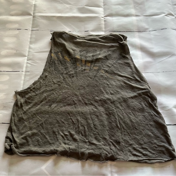 Gray Sleeveless Sheer ‘Any Way You Want It’ Journey Cut Off Crop Top, Size XS - Picture 7 of 9